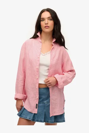 Superdry Oversized 100% Bomuld Casual Hør Langærmet Skjorterxlarge