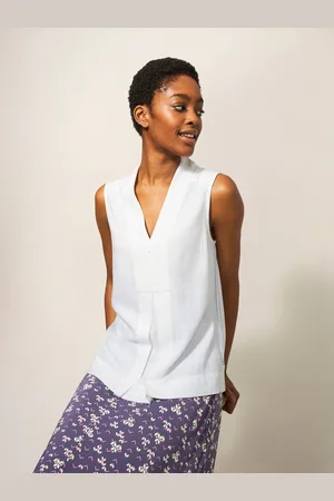 White Stuff Celia Jersey Mix Bluser Med Hør34