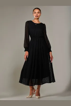 Jolie Moi Long Sleeve Chiffon Midaxi Dress42