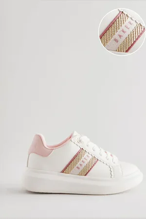 Ted Baker Girls Chunky Tape White Trainers