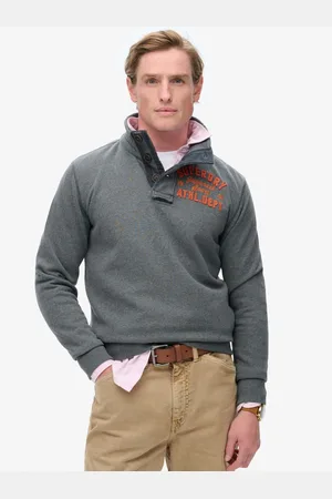 Superdry Vintage Athletic Henley 100% Cotton SweatshirtM