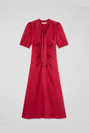 LK Bennett Hetty Rio Viscose Hammered Satin Dress40