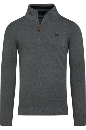 Raging Bull Grey Classic Quarter Zip Knit Trøje3XL