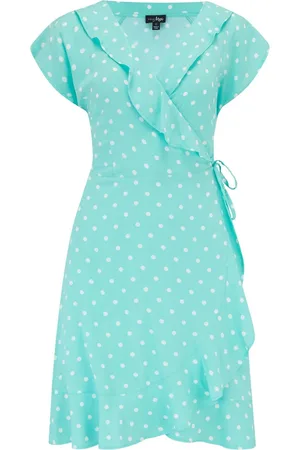 Pour Moi Print LENZING ECOVERO Viscose Frill Wrap Beach Dress42