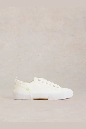 White Stuff Pippa Canvas Lace Up Trainers