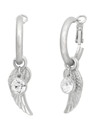 Bibi Bijoux Silver Tone Serenity Interchangeable Hoop Earringsen