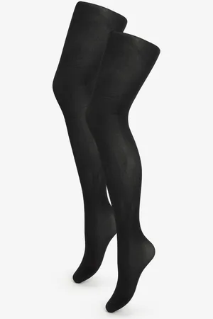 Pretty Polly 2 Pack Black 120 Denier Opaques 3D Shine TightsS-M
