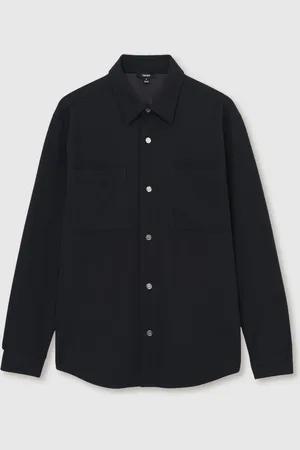 Reiss Fitzroy Brushed Corduroy Press-Stud OvershirtXL