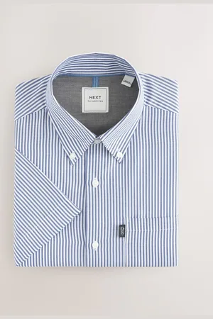 Next Kortærmet Med Button Down Krave Stribet Easy Iron Oxford Skjorter6X-Large