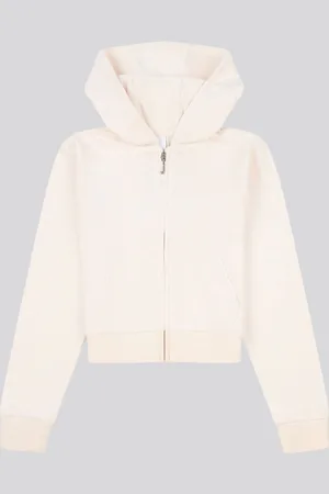 Juicy Couture Girls Tonal Velour Zip Up Hoodie166168cm