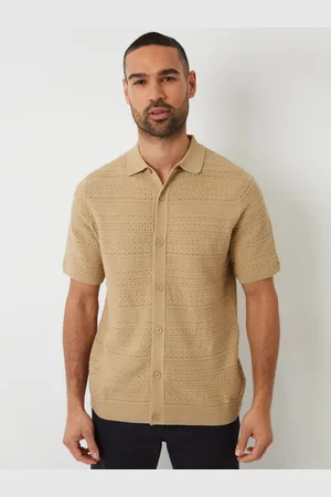 Threadbare Textured Knitted Knapper Polo-skjorterMiddel