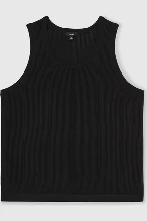 Reiss Watson Textured Rund Hals Ribbet Vestmedium