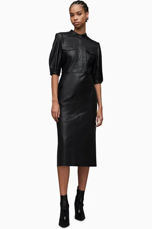 AllSaints AllSaints Leather Jackie Dress34