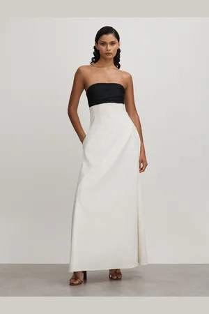 Anna Quan Linen-Jersey Strapless Maxi Dress42