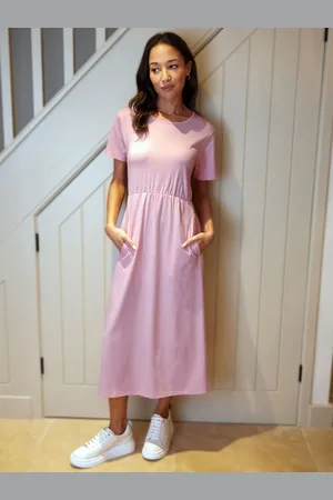 Threadbare 100% Bomuld Smock Style Midi Kjole46