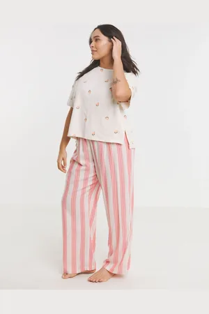 Simply Be Stripe Print Pyjamas Set