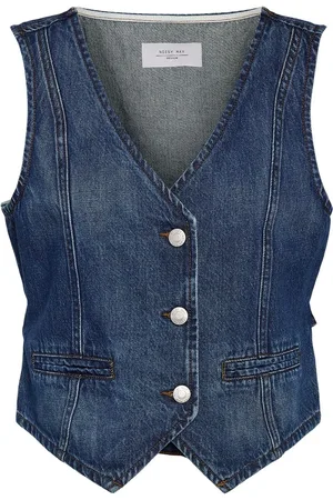 Noisy May 100% Cotton Denim Waistcoat With Button Close36