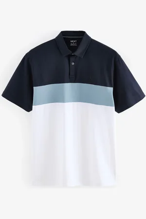 Next 100% Bomuld Kortærmet Button Up Block Poloshirt3XL