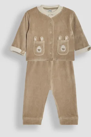 JoJo Maman Bébé Baby Bear Velour Set 3 Piece3 - 6 måneder (62 - 68cm)