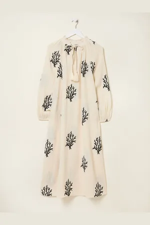 Fat Face FATFACE Strandtøj Coral Broderet Kaftan Kjole