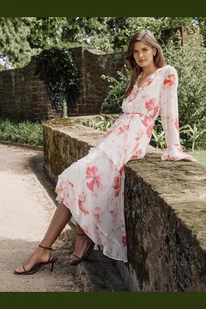 Forever New Kya Long Sleeves Frill Midi Dress38
