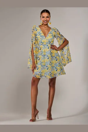 Jolie Moi Chiffon Split Sleeve Mini Dress42