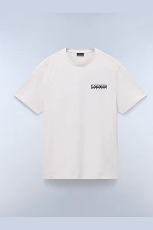 Napapijri Vignoni Back Printed Short Sleeve 100% Cotton White T-ShirtX-Large