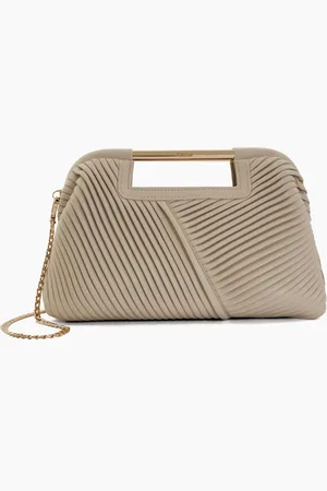 Dune Ebec Pleated Framed Clutch BagEn