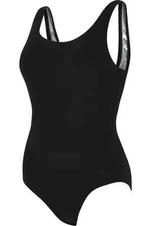 Zoggs Thermal Sølv Foret Scoopback Sort Badedragt42