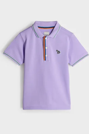 Paul Smith Boys 100% Cotton Short Sleeve Zebra Print Polo Shirt116122cm