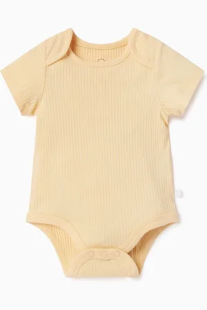 Mori Ecru Soft Stretch Organic Cotton Short Sleeve Bodysuit8692cm