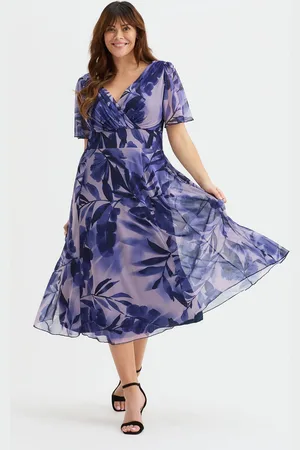 Scarlett & Jo Victoria Angel Sleeve Mesh Midi Long Kjole42