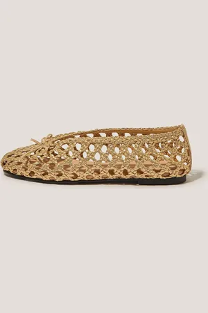 Monsoon Betsy Woven Ballet Flade skoeu38