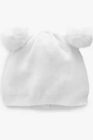 Next Delicate Double Pom Baby Hatte og huer10 - 18 måneder (76 - 86cm)