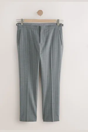 Next Tailored Fit Wool Blend Stripe Trousers38r