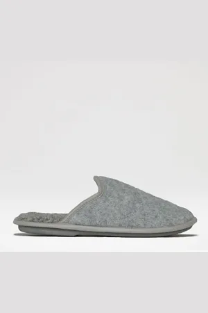 Threadbare Borg Lined Felt Mule SlippersUK 11 - 12