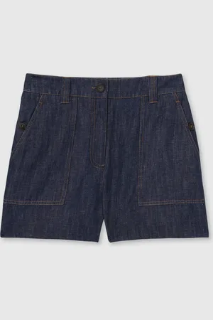 Reiss Ashby Linen Chambray Shorts46