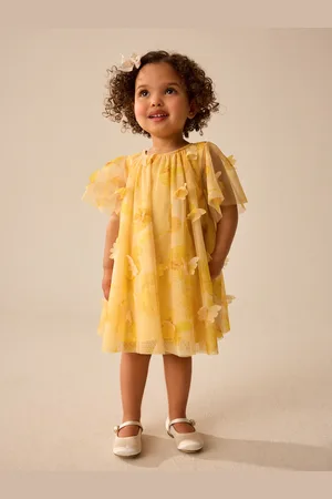 Next Kortærmet Mesh Butterfly Kjole (3mdr.-7år)104110cm
