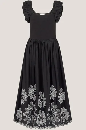 Monsoon Ella Frill Floral Embroidered Midi DressX-Large