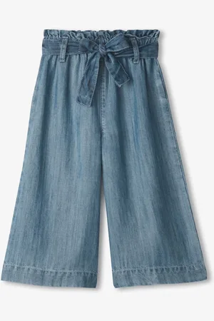 Hatley Blue Smokey Wash Cropped Paperbag Trousers104110cm
