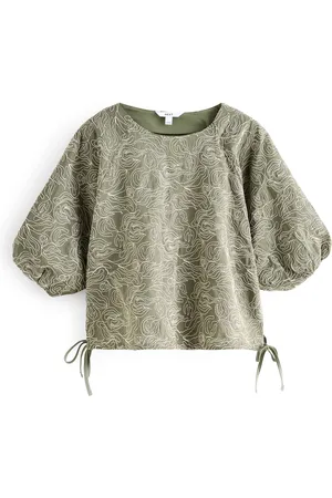 Next Puff Sleeve Cornelli Detail Drawstring Top34lille