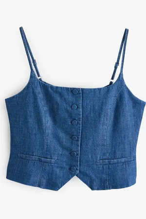 Next Hør Blend Denim Strappy Vest