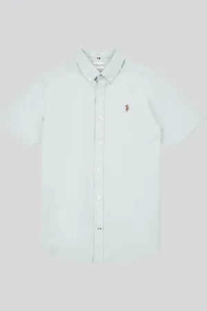 U.S. Polo Assn. U. S. Polo Assn. Mens 100% Cotton Short Sleeve Oxford ShirtMiddel