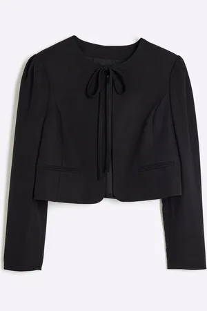 River Island Black Tie Front Blazer44