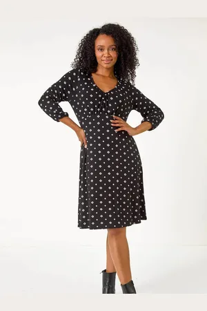 Roman Petite Geometric Pattern Mini Dress40