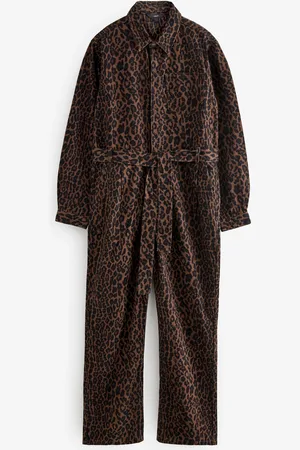 Next Print 100% Cotton Denim Belted Jumpsuit38 Petite