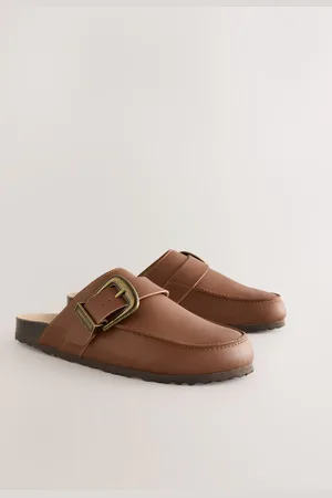 Next Forever Comfort Leather Buckle Foodbed Clogseu37