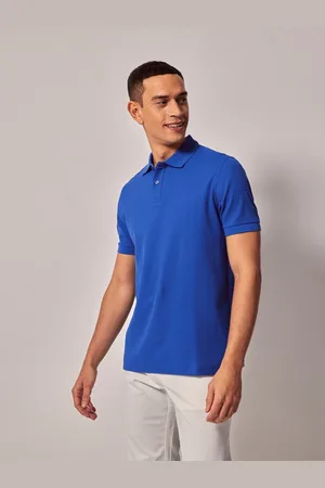 Hawes & Curtis Blue Short Sleeve Mercerised Polo ShirtS