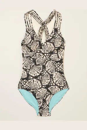 Fat Face FatFace Mono Shell Macrame Swimsuit