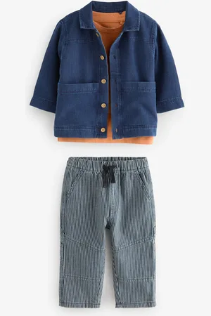 Next Shacket, T-Shirt and Jeans Set (3mths-7yrs)5 - 6 år (110 - 116cm)